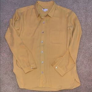 Yellow Button-Up Shirt